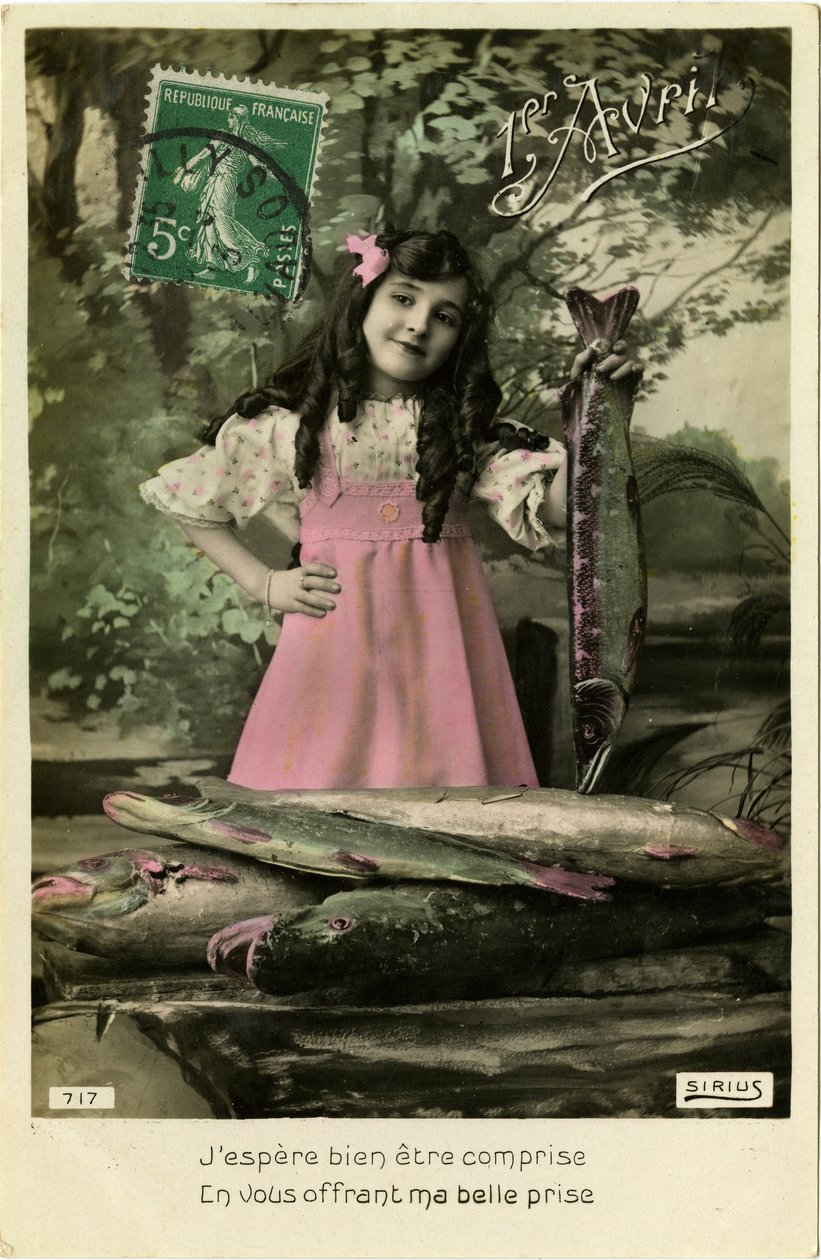 aprilsnarr, 1913 (farget bilde) av French Photographer