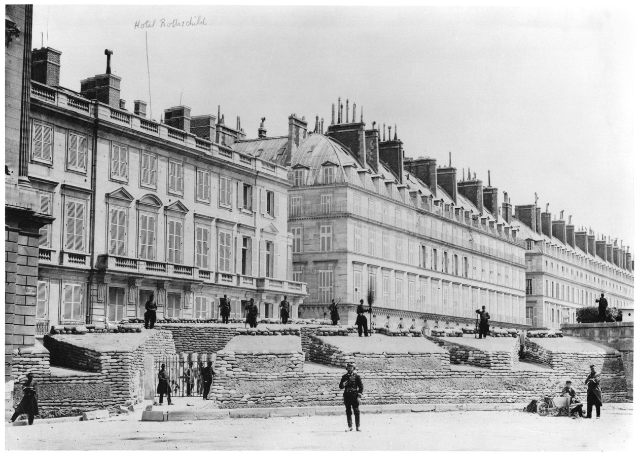 Barrikade under kommunen i Paris i Rue de Rivoli, 1871 av French Photographer