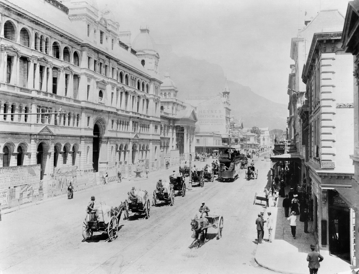 Cape Town: New Adderley Street, ca. 1914 (svart-bilde) av French Photographer