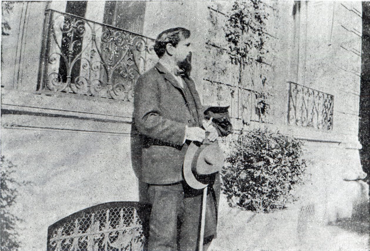 Claude Debussy i hagen sin av French Photographer