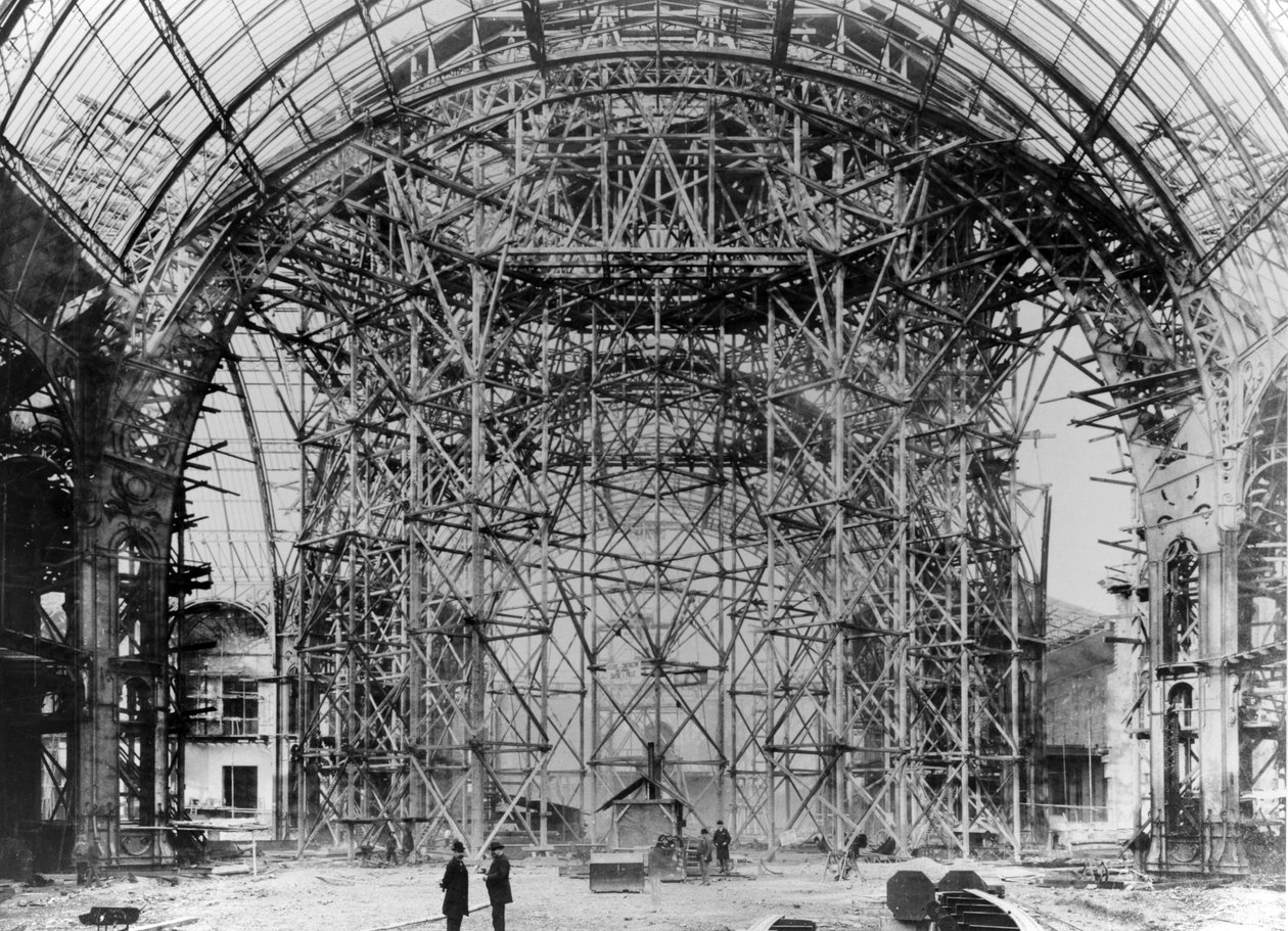 Bygging av Grand Palais, Paris, 1898-9 av French Photographer