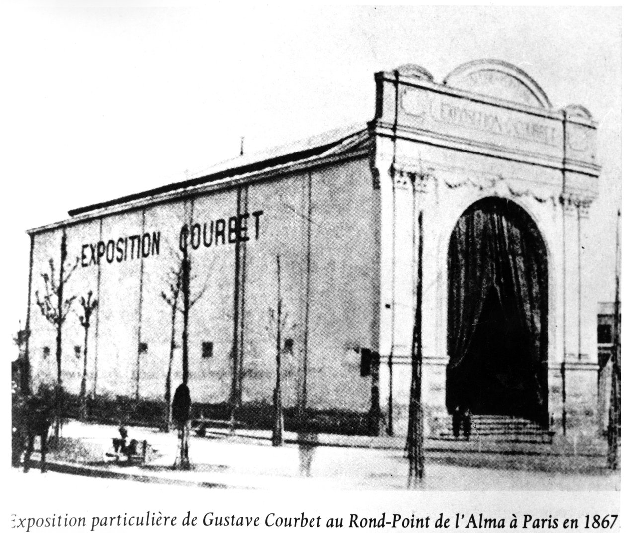 Courbet-utstilling på Rond-Point de lAlma i Paris i 1867 av French Photographer