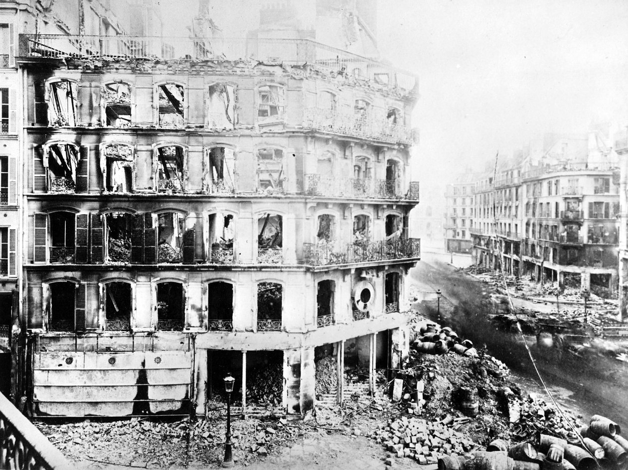 Ødeleggelsen av Paris, ca. 1870-1 av French Photographer