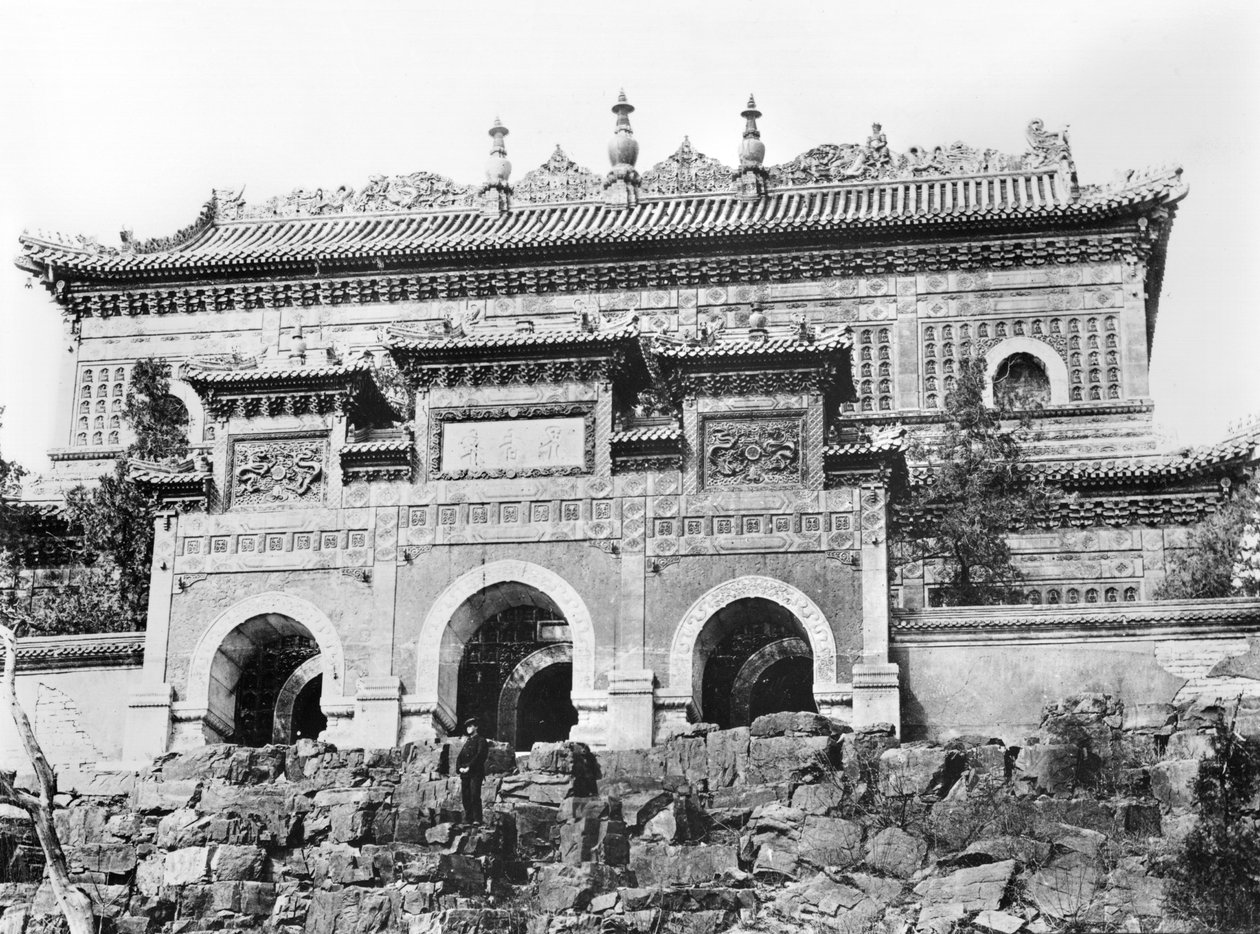 Inngangen til den forbudte by i Peking, Kina, ca. 1900 av French Photographer