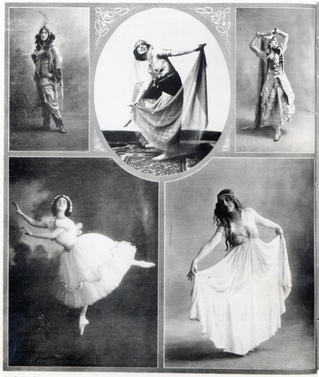 Fem ballettdansere av French Photographer