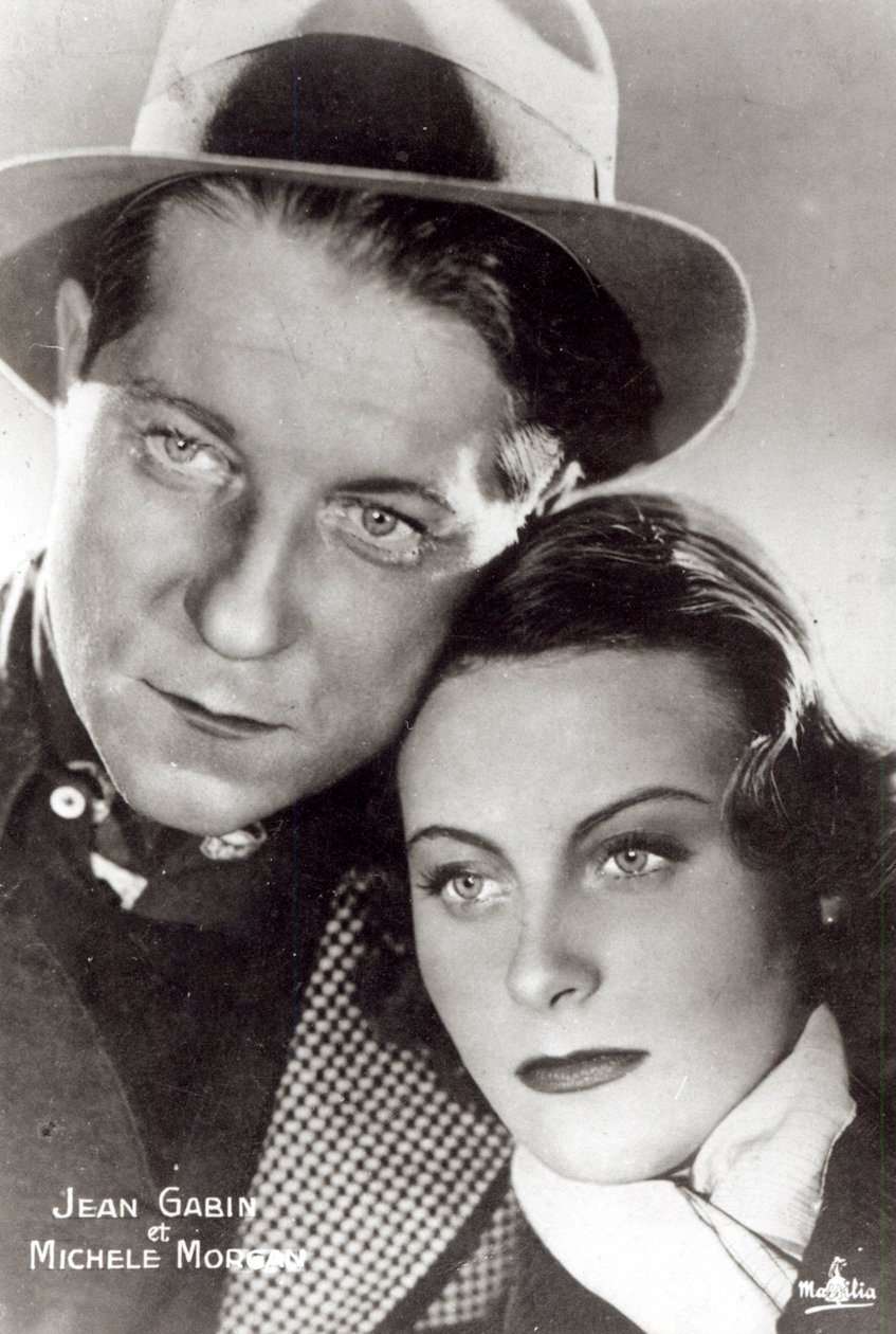 Jean Gabin og Michele Morgan i filmen Quai des Brumes 1938 av French Photographer