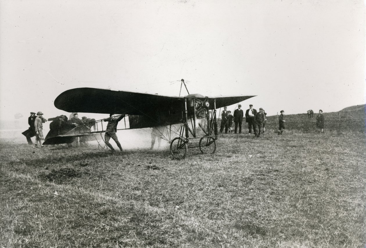 Louis Bleriot (1872-1936) ved Eletot, nær Fecamp, ca. 1909 av French Photographer