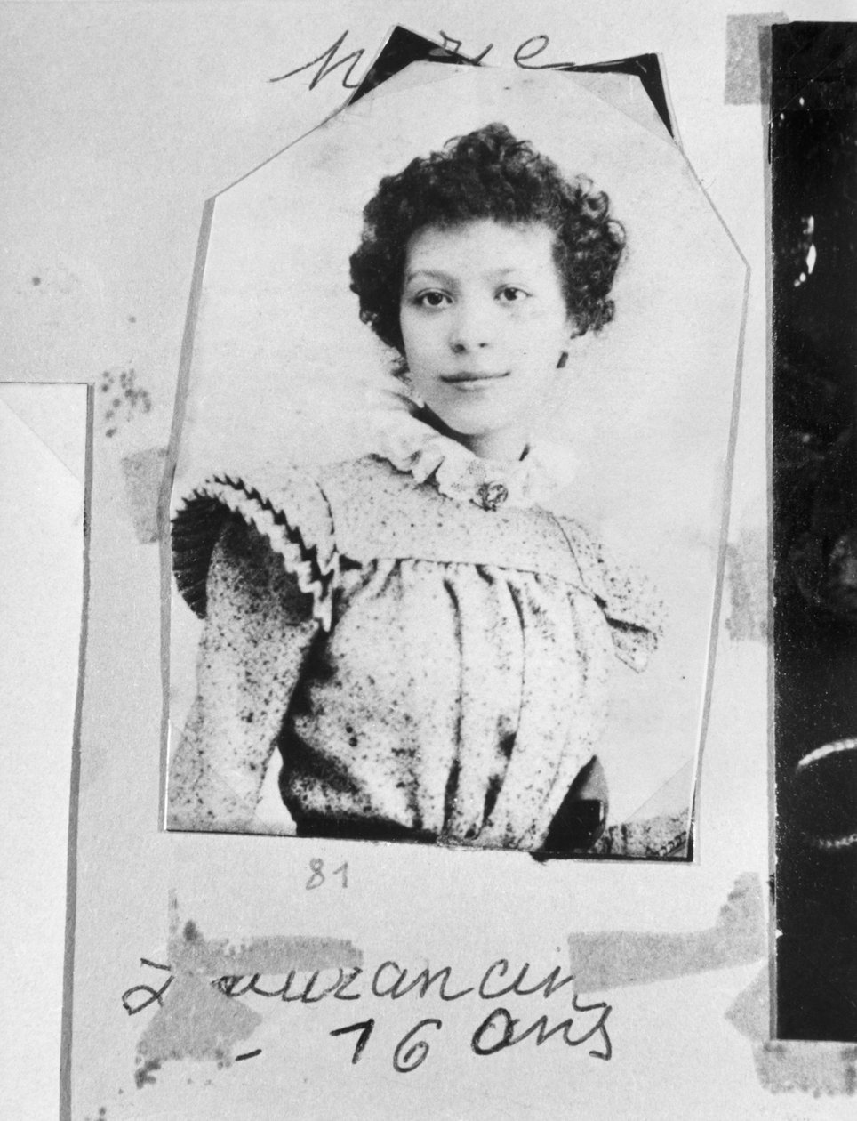 Marie Laurencin på 16 år fra Marcel Jouhandeau Album, 1899 av French Photographer