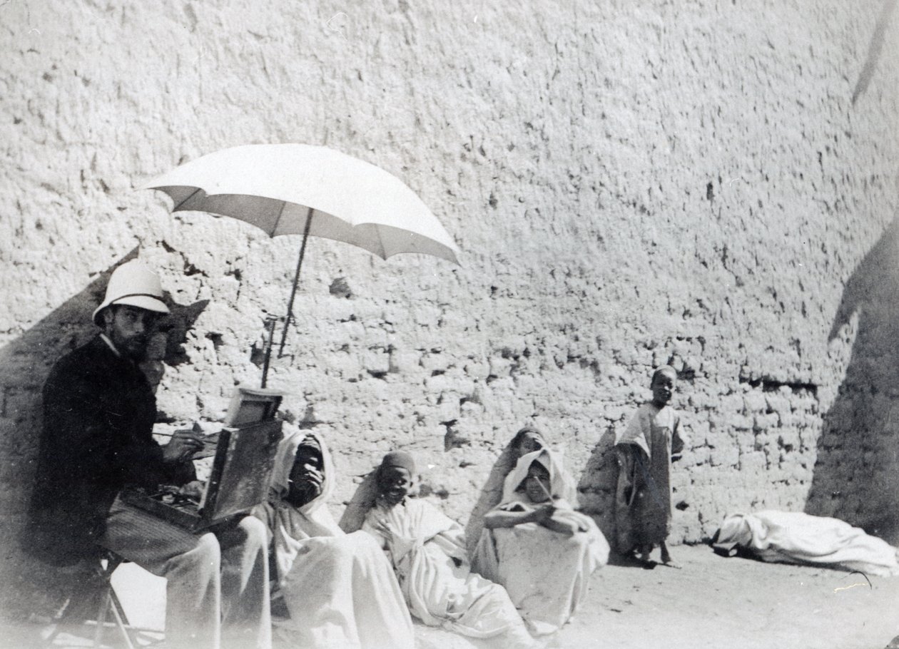 Paul Albert Laurens maleri i Biskra, Algerie, 1892 av French Photographer