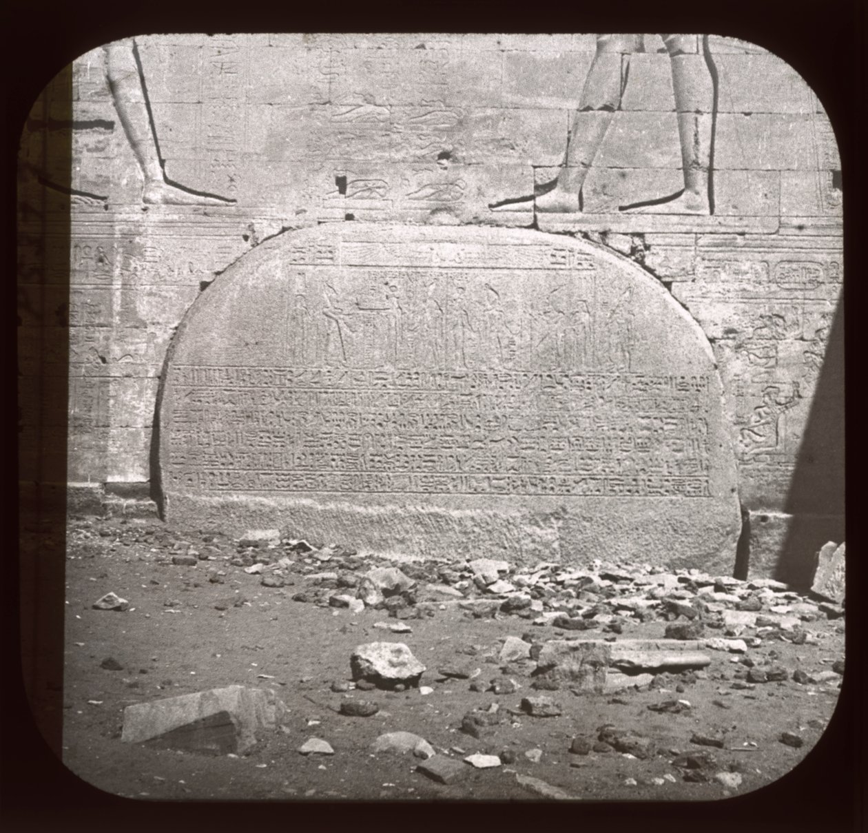 Philae, Great Temple Gallery (lanternelysbilde) av French Photographer