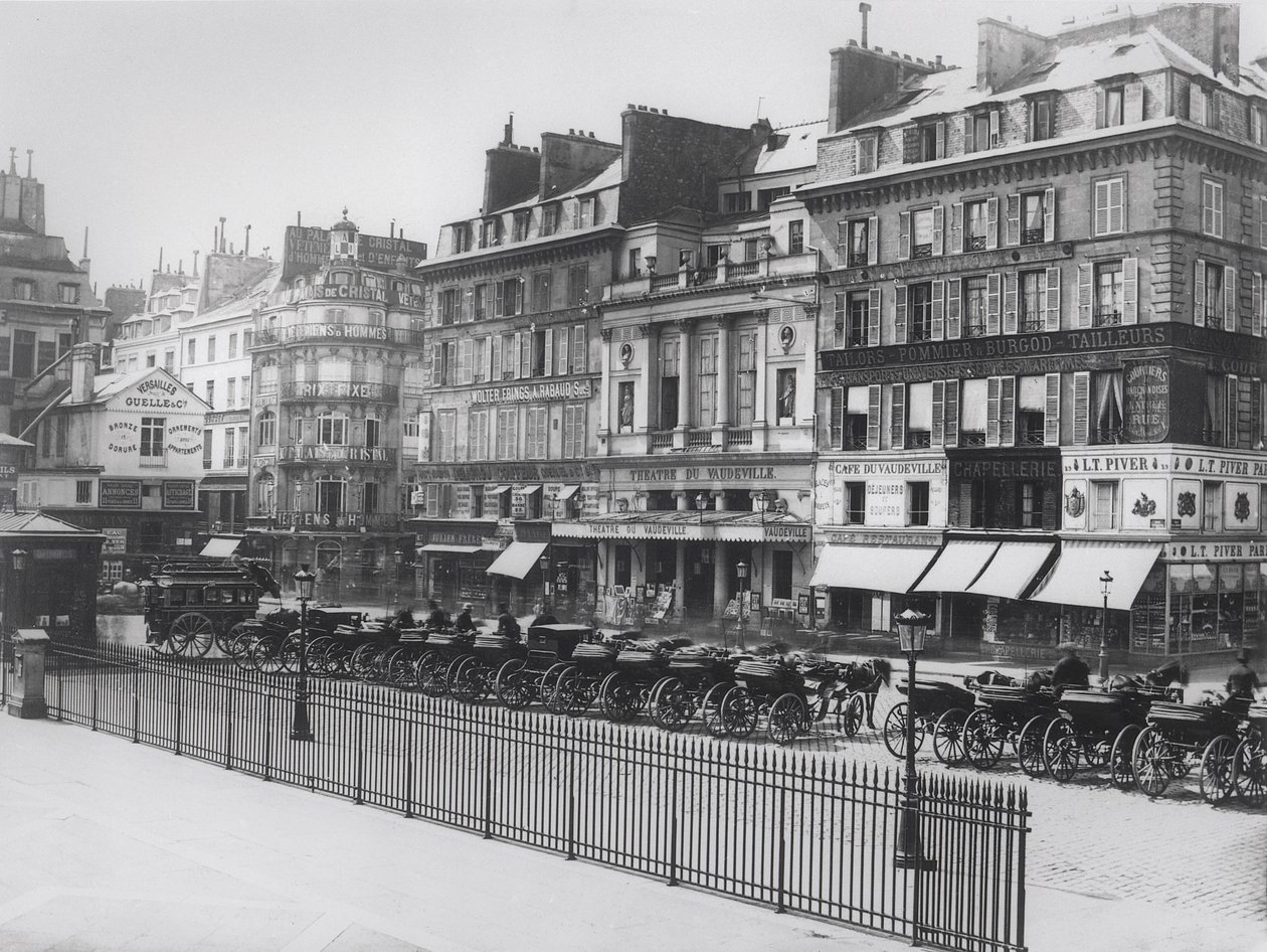 Place de la Bourse, Paris, ca. 1860-70 av French Photographer