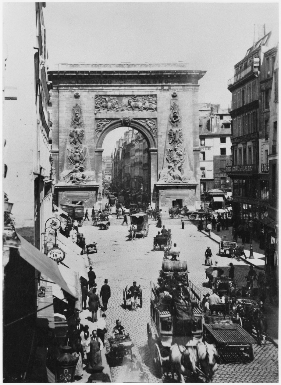 Porte Saint-Denis, Paris, ca. 1880 av French Photographer
