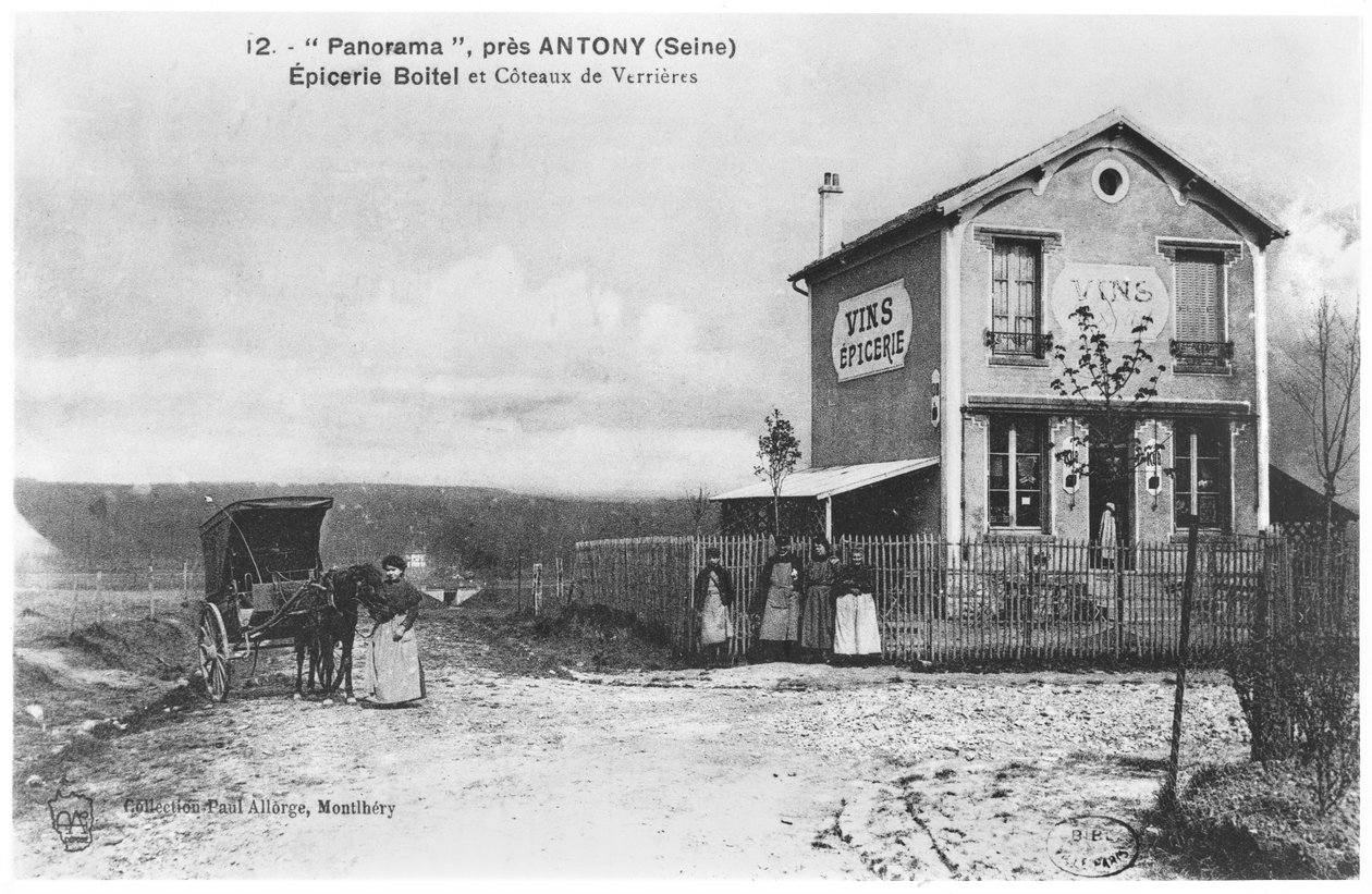 Postkort som viser et panorama nær Antony, sent på 1800-tallet av French Photographer