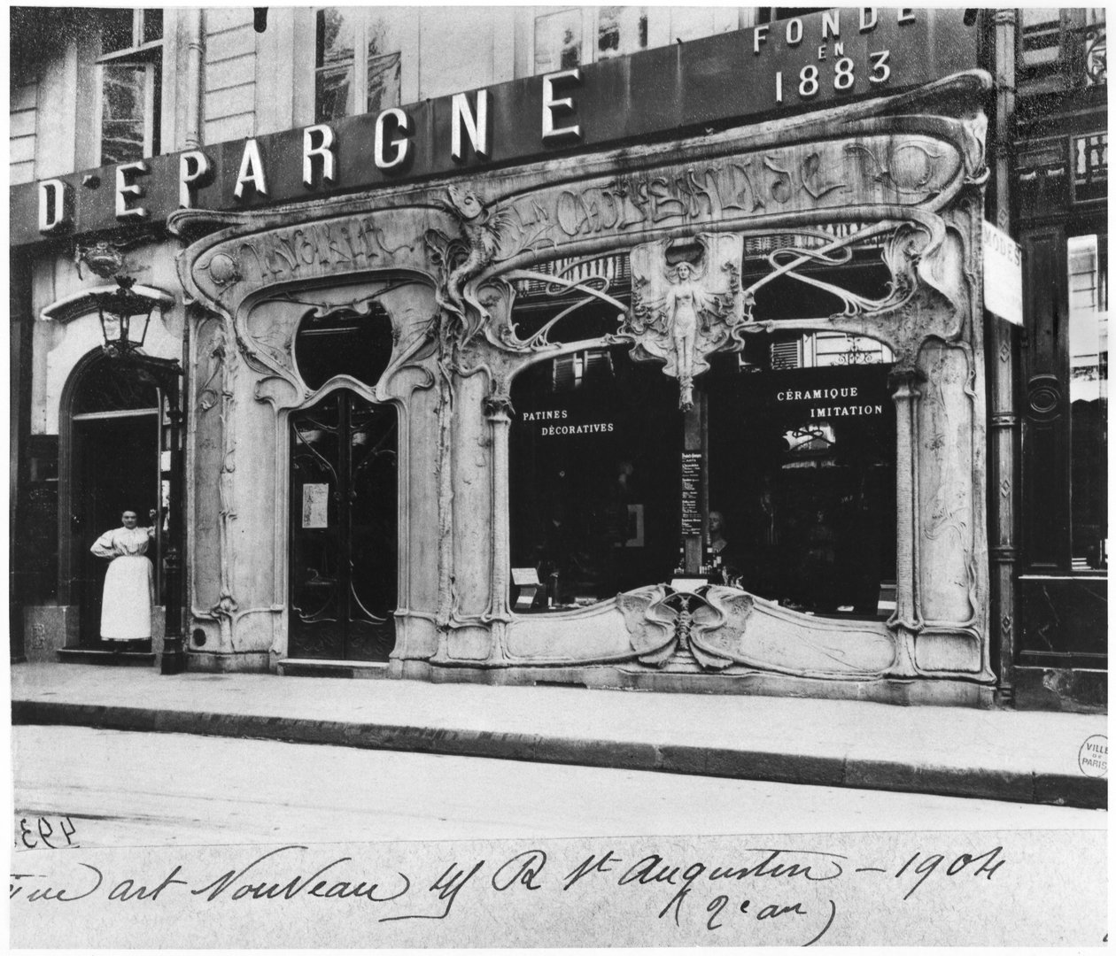 Utstillingsvindu, Paris, 1904 av French Photographer