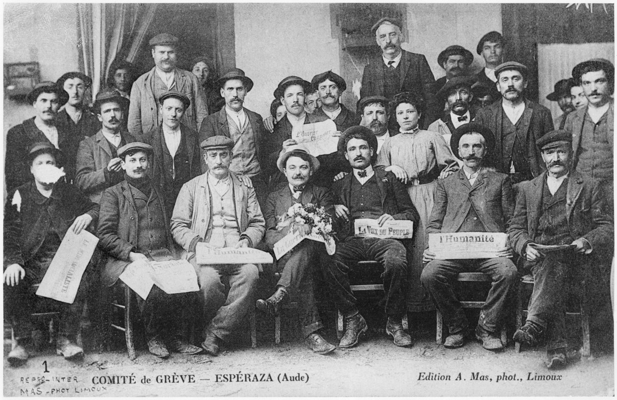 Strikerkomiteen i Esperaza, 1910 av French Photographer