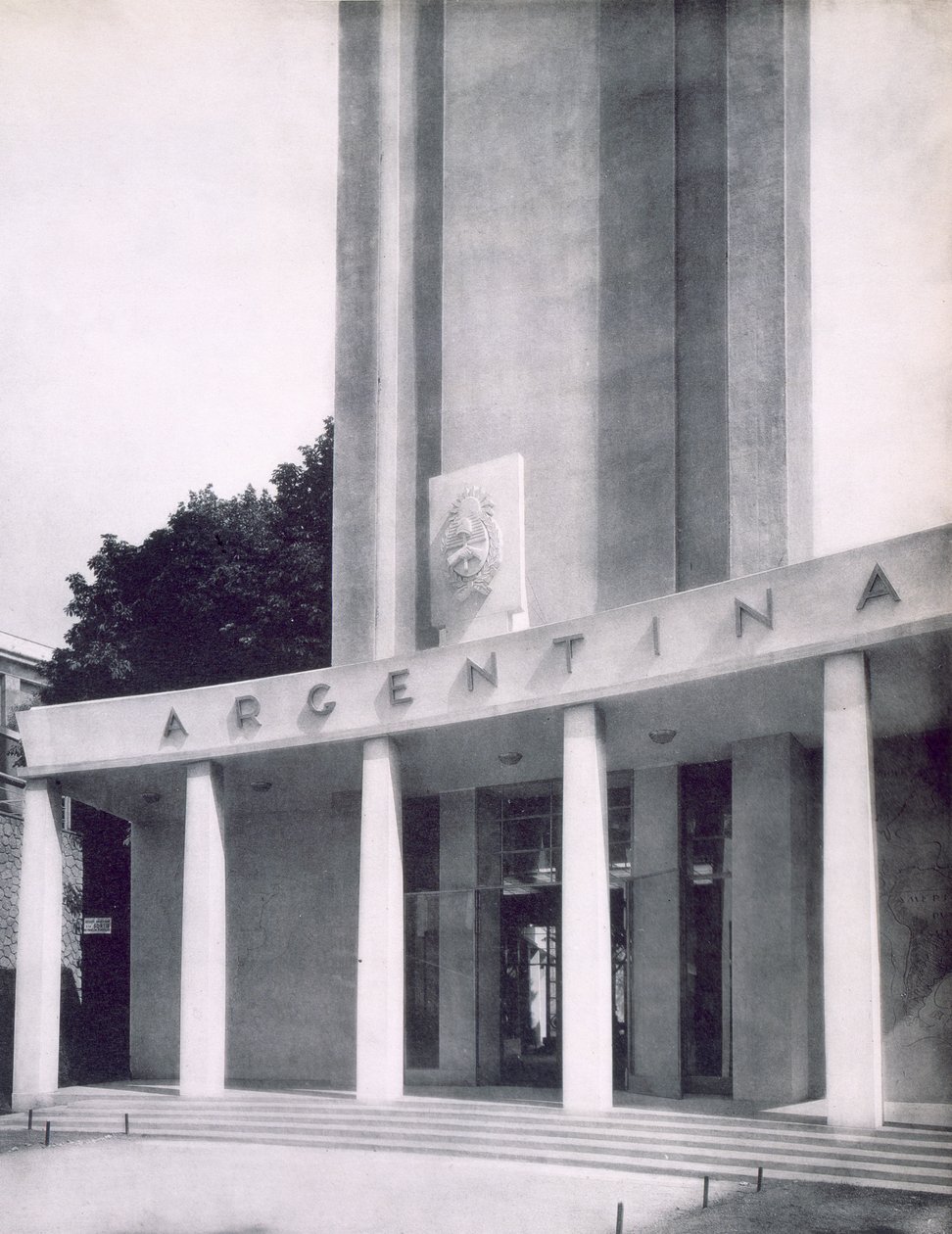 Den argentinske bygningen på Paris International Exposition, 1937 av French Photographer