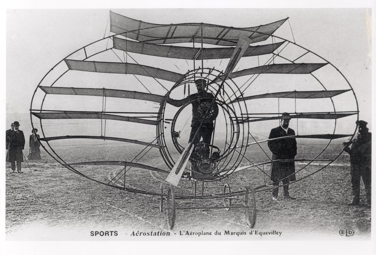 Flyet til Marquis dEquevilley, 1908-10 av French Photographer