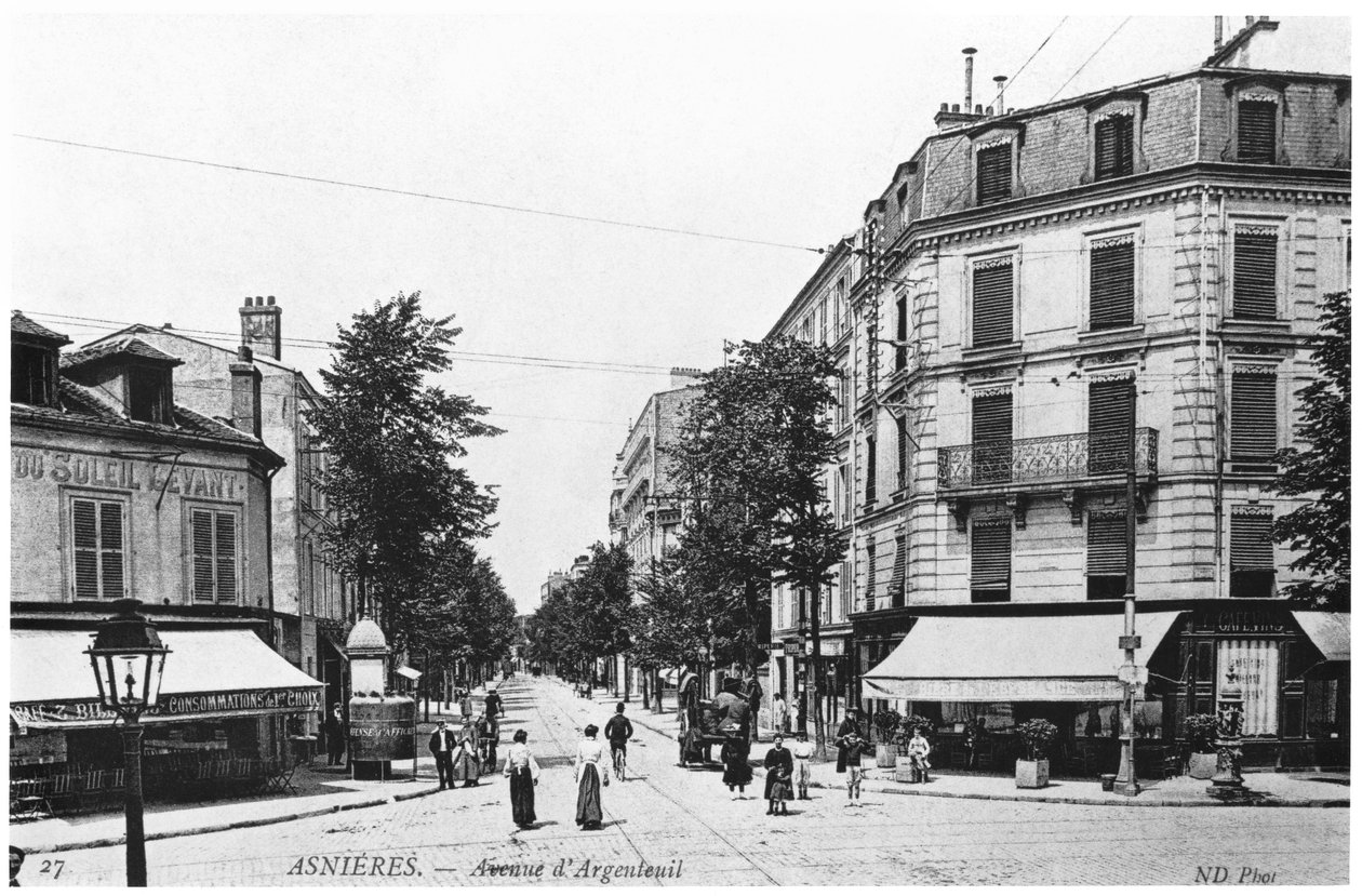 Utsikt over Asnieres, Avenue dArgenteuil, ca. 1900 av French Photographer