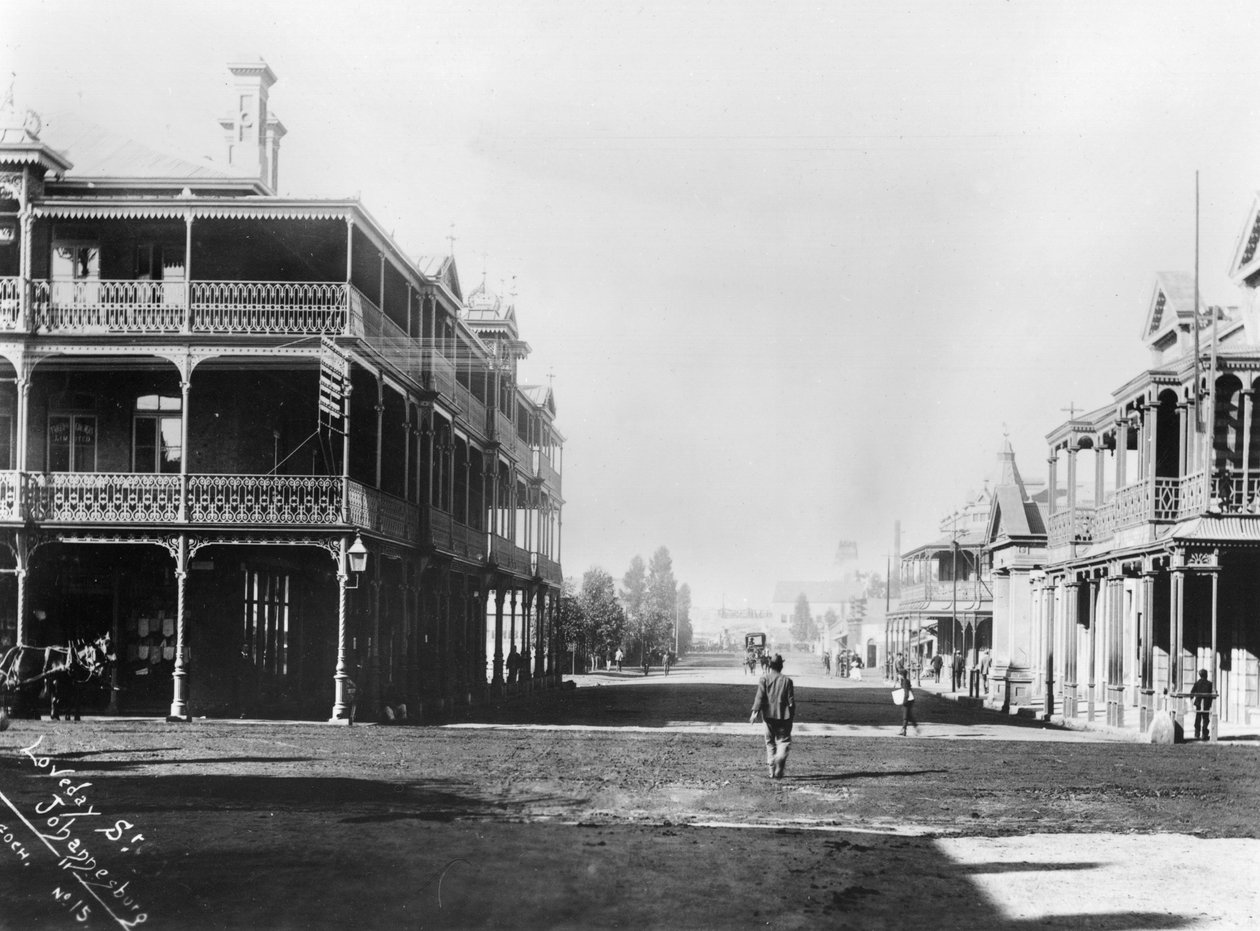 Utsikt over Johannesburg, ca. 1900 av French Photographer