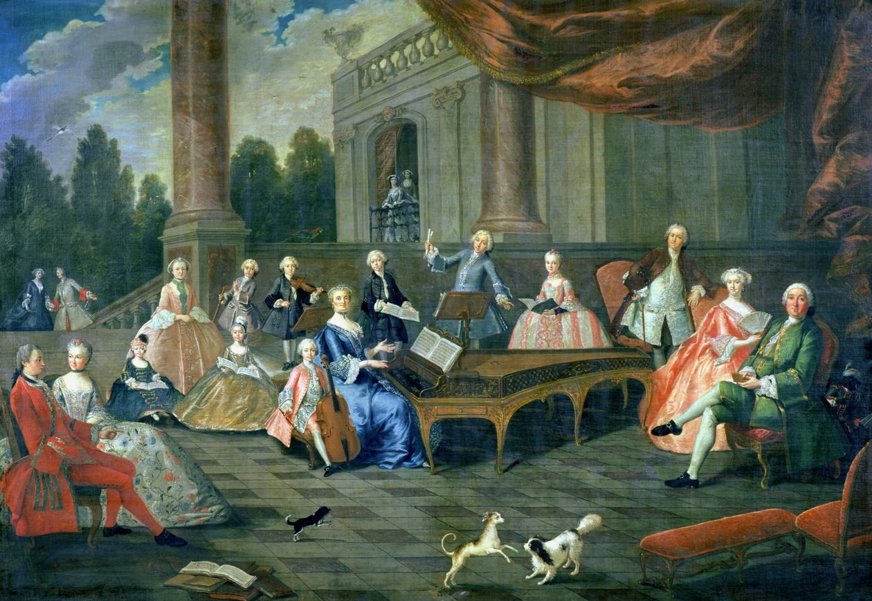 En familiekonsert på Chateau Renescure av French School