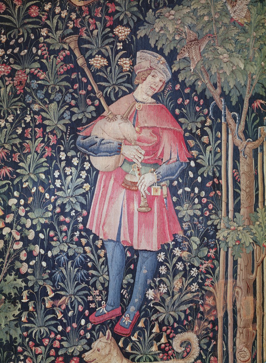 A Man Playing the Sekkepipe, detalj fra 
