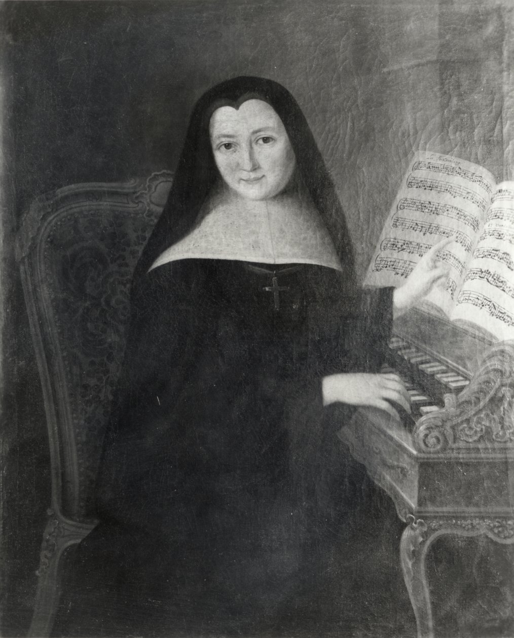 En nonne fra Abbaye de Montmartre som underviser i cembalo av French School