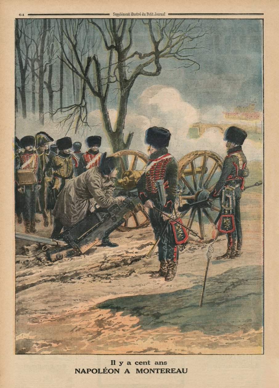 For et århundre siden, Napoleon i Montereau den 18. februar 1814, baksideillustrasjon fra 