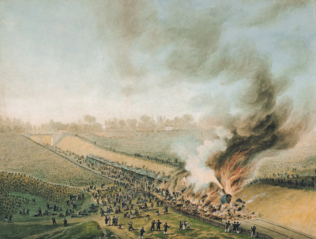 Ulykke på jernbanen Versailles til Bellevue, 8. mai 1842 av French School
