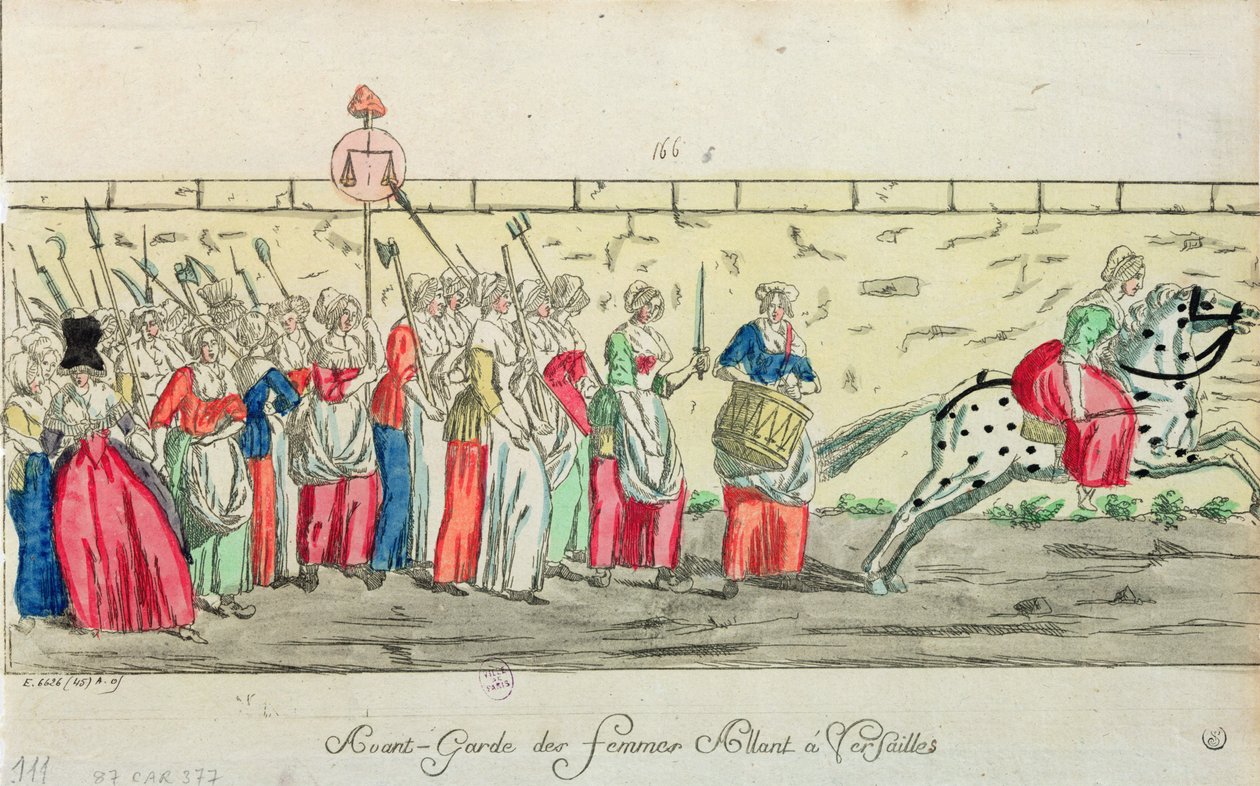Avansert vakt for kvinnene som dro til Versailles 5. oktober 1789 av French School