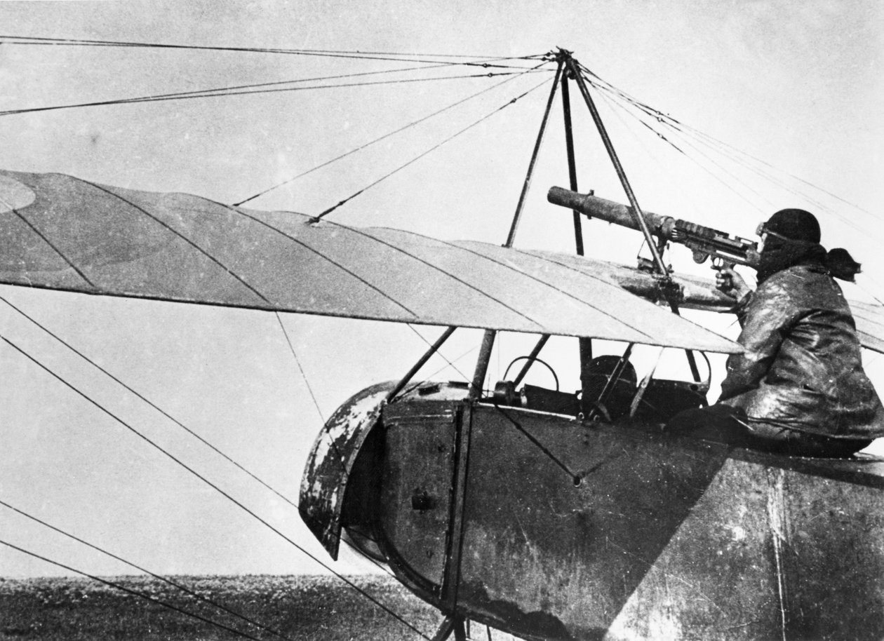 Flyskytter under slaget ved Marne, 1915 av French School