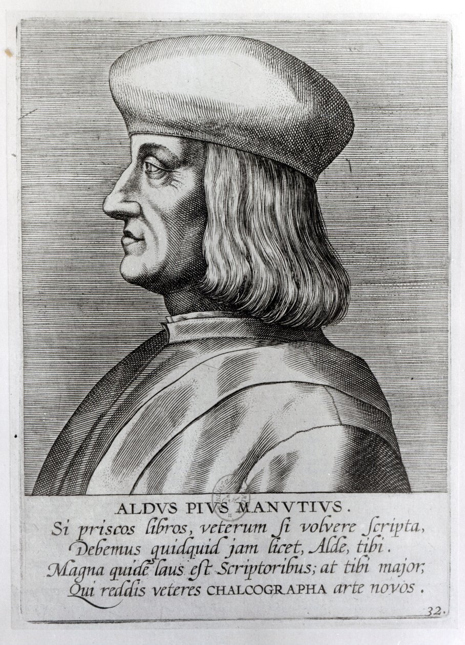 Aldus Manutius (1449–1515) av French School