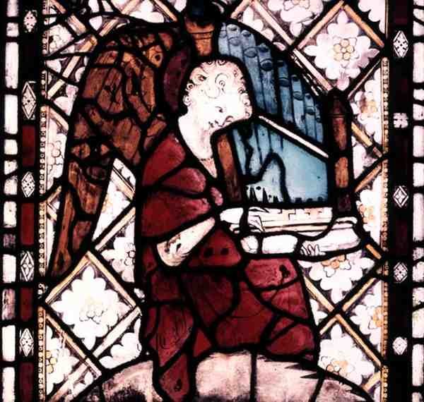 Engel som spiller et orgel, ca. 1330 av French School