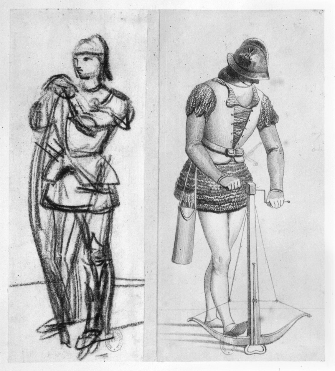 Bueskytter og armbrøstskytter under Ludvig XIs regjeringstid (1461–83) av French School