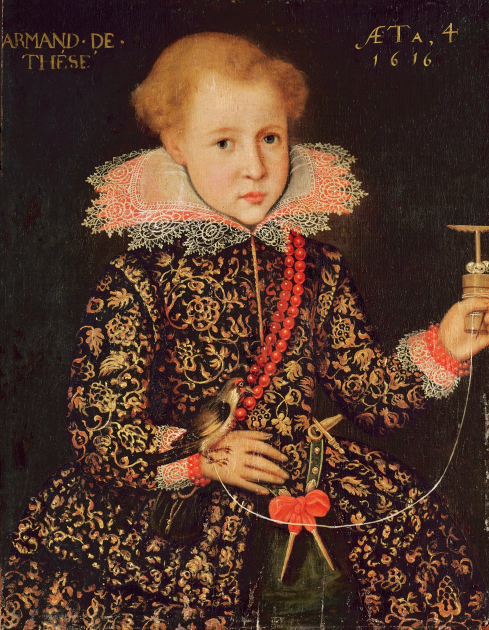 Armand de Tesse (f.1612) fire år gammel, 1616 av French School