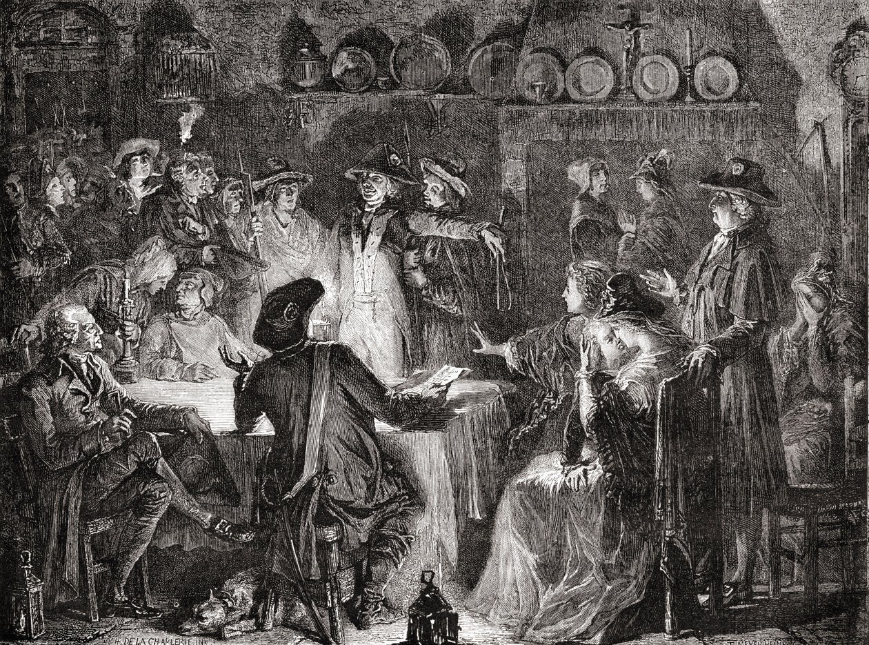 Arrestasjon av kongefamilien i Varennes, 21. juni 1791 av French School