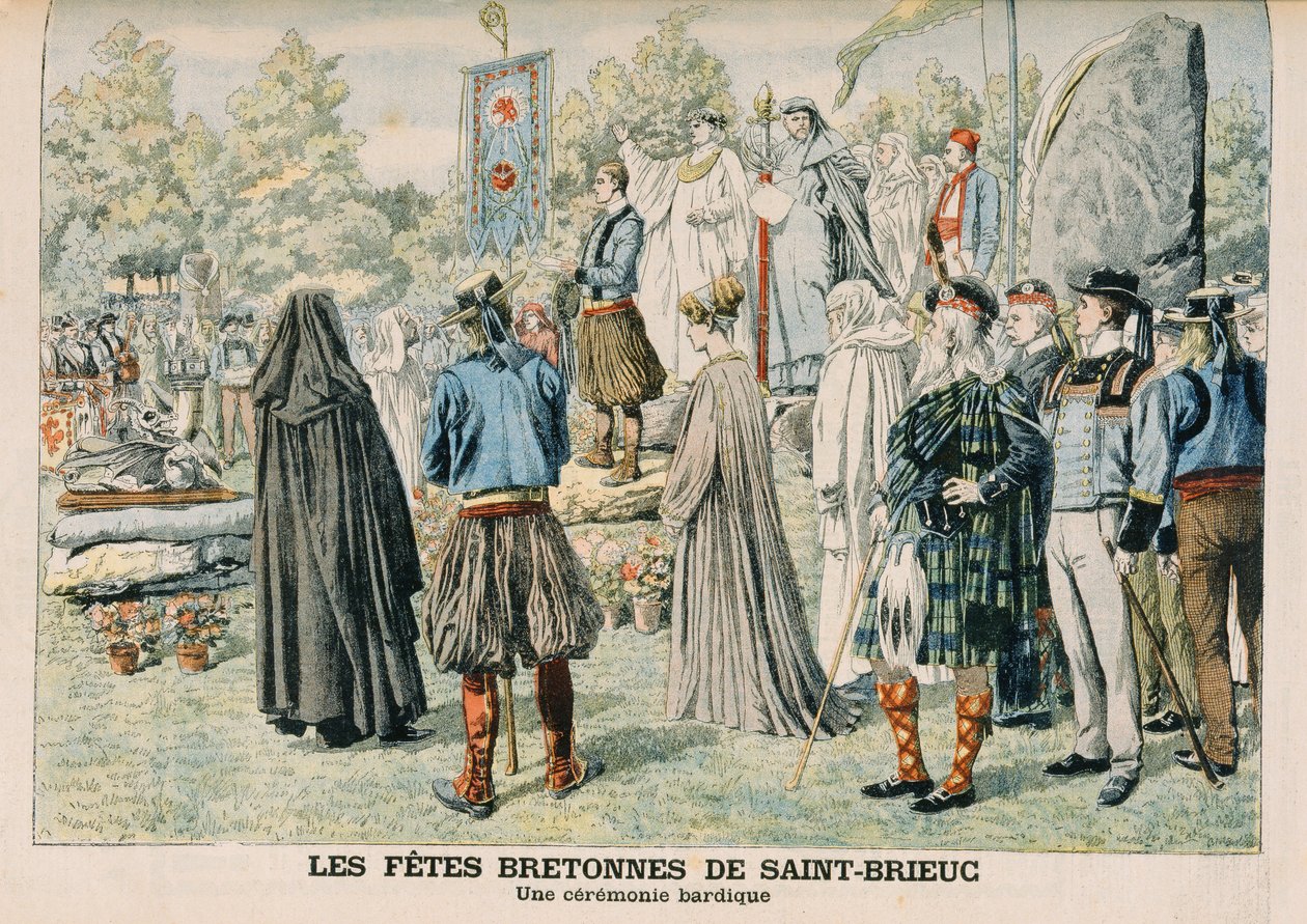 Bardic-seremoni i Saint-Brieuc, Bretagne, illustrasjon fra 