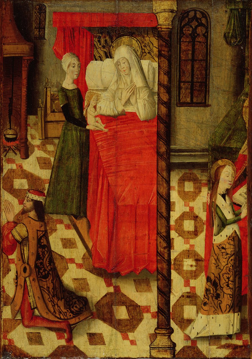 Jomfruens fødsel (tempera på panel) av French School