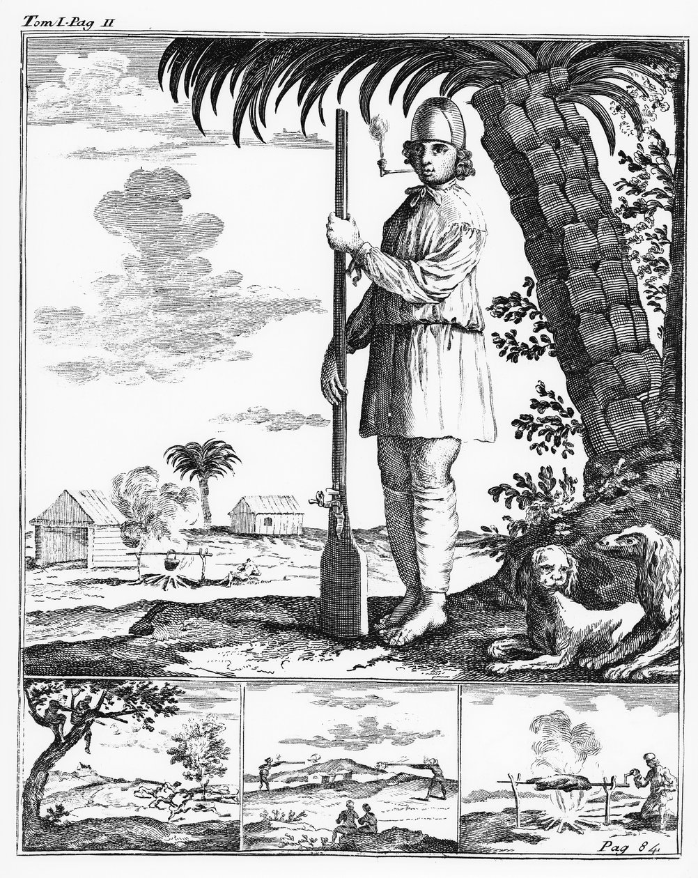 Buccaneer i Vestindia, 1686 av French School