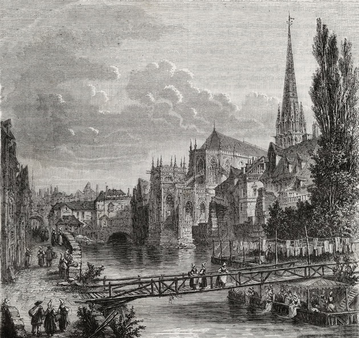 Caen på 1700-tallet av French School