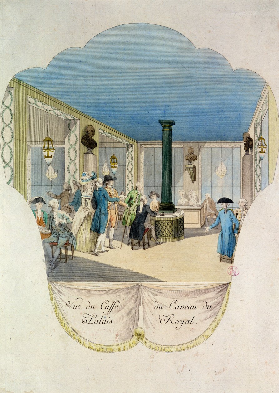Kafé i kjelleren til Palais-Royal av French School