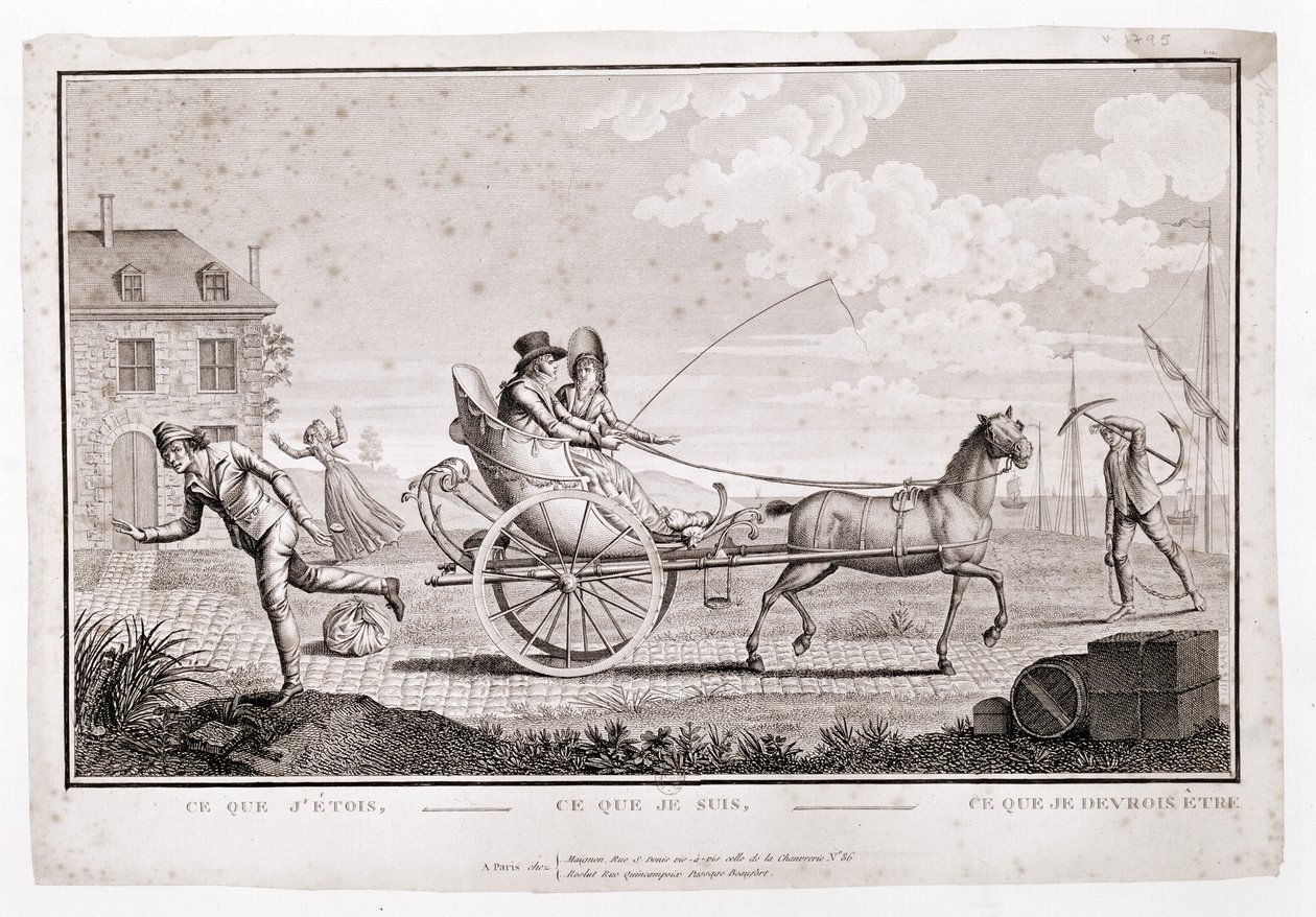 Karikatur av de nye rikdommene, ca. 1795 av French School