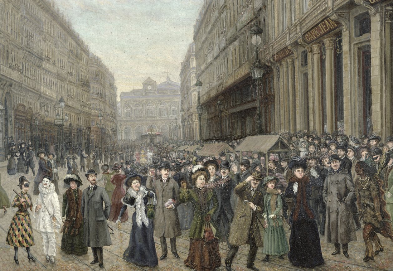 Karneval på Lille (detalj av 26196) av French School