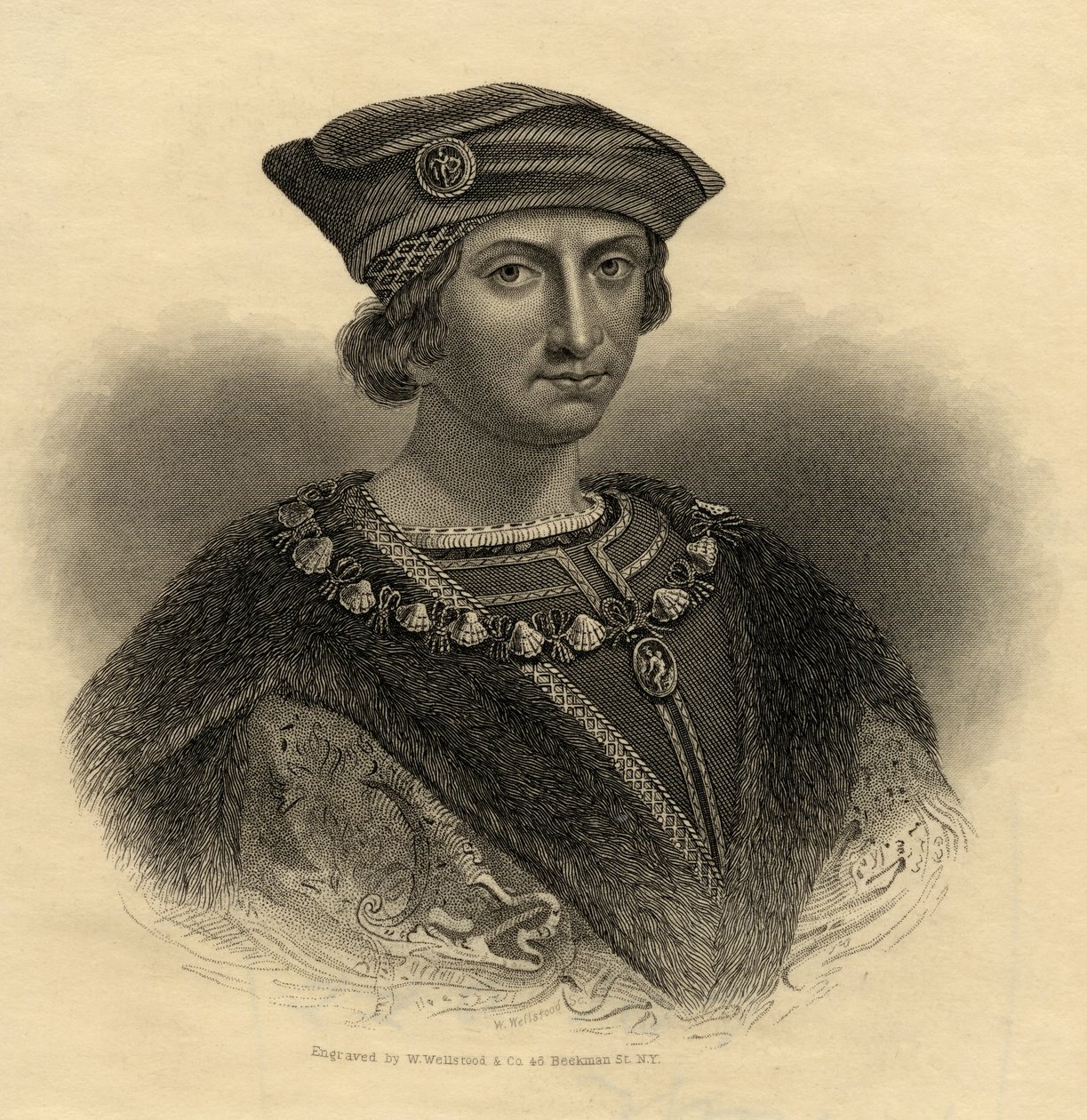 Charles VIII (1470-98) konge av Frankrike av French School