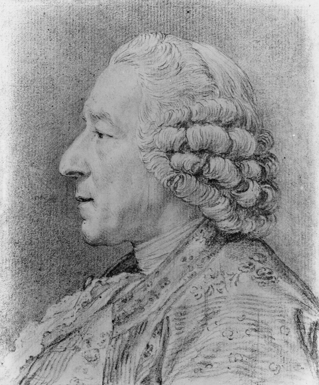Charles-Nicolas Cochin, 1767 (kull på papir) av French School