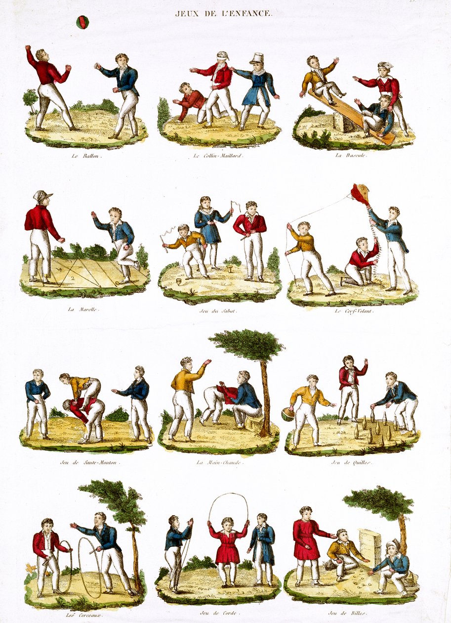 Barneleker, 1810 av French School