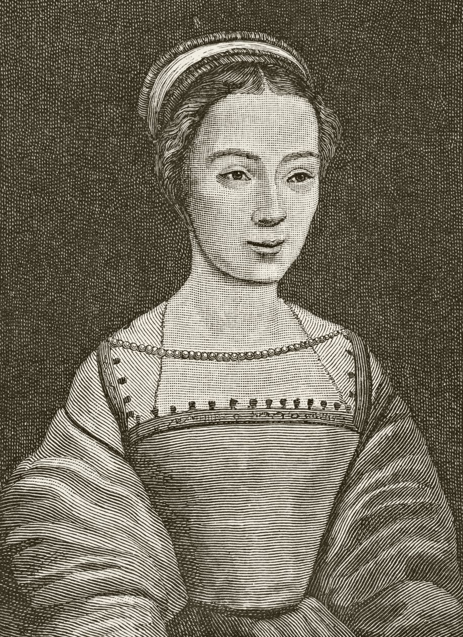 Claude av Frankrike, fra "Vitenskap og litteratur i middelalderen" av Paul Lacroix (1806-84) publisert London 1878 av French School