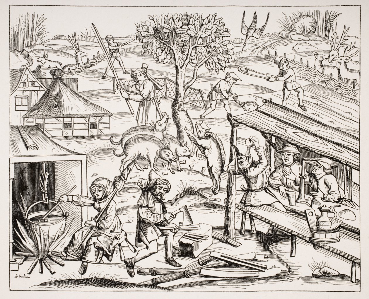 Country Life, etter et tresnitt i en folioutgave av Virgin, utgitt i Lyons, 1517, fra 