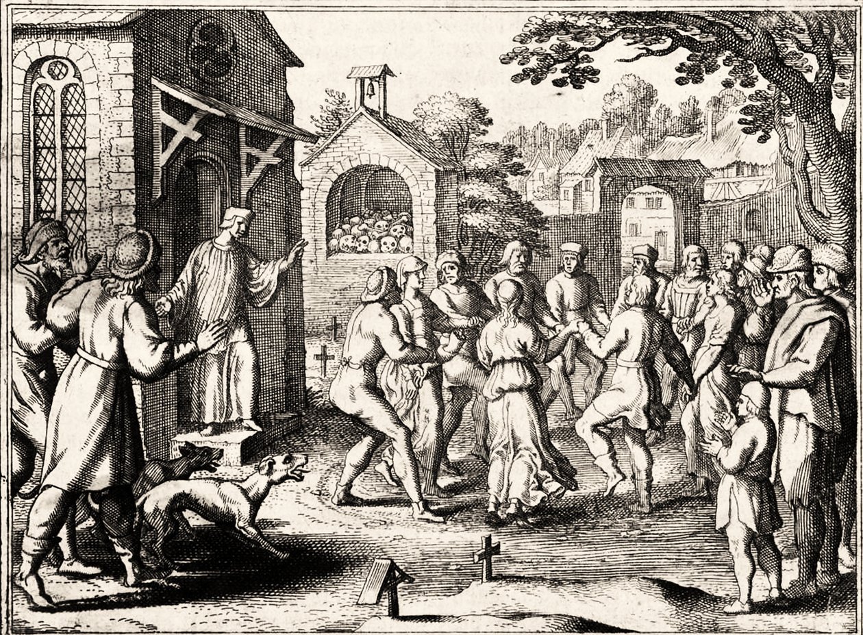 Dansepest, Strasbourg, Alsace. 1518 av French School