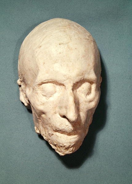 Dødsmaske til Felicite de Lamennais (1782-1854) 1854 (gips) av French School