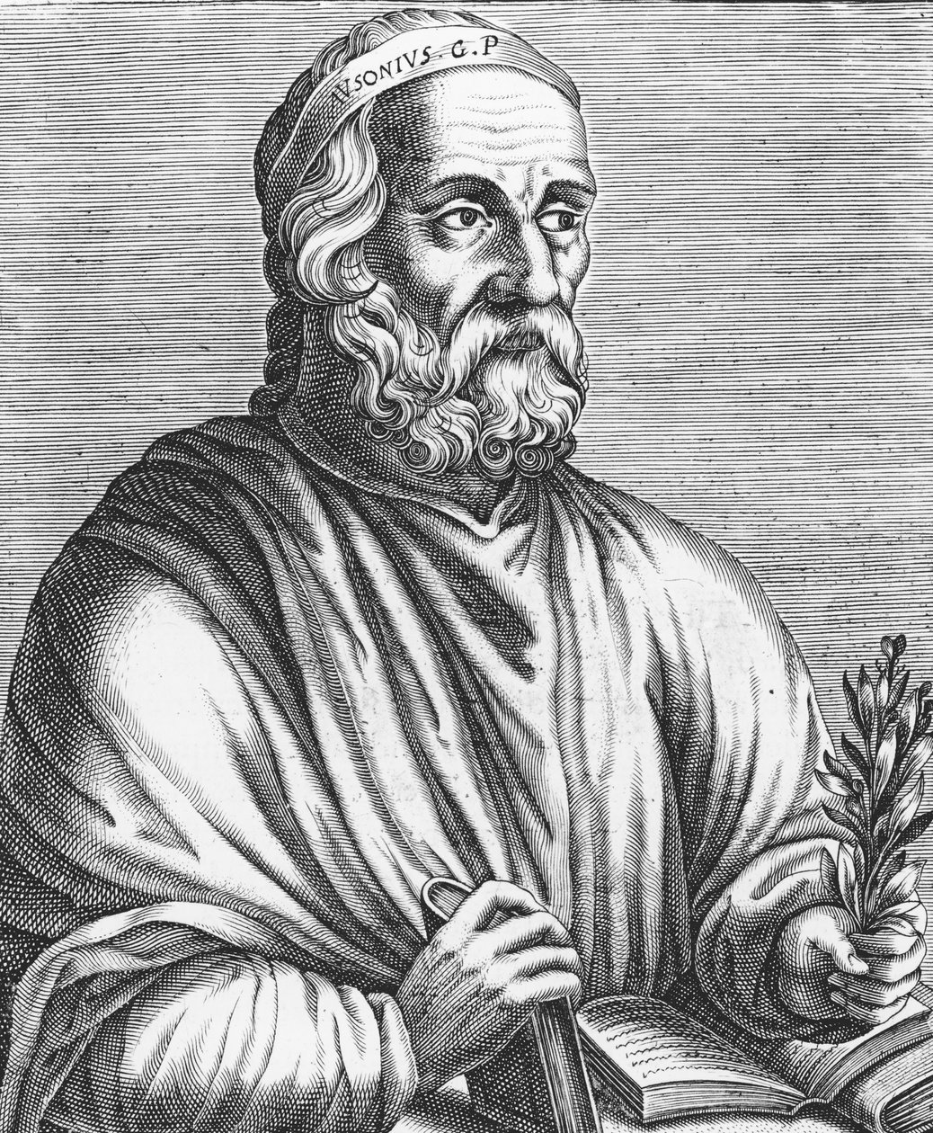 Decimus Maximus Ausonius (ca. 310-395) 1584 av French School